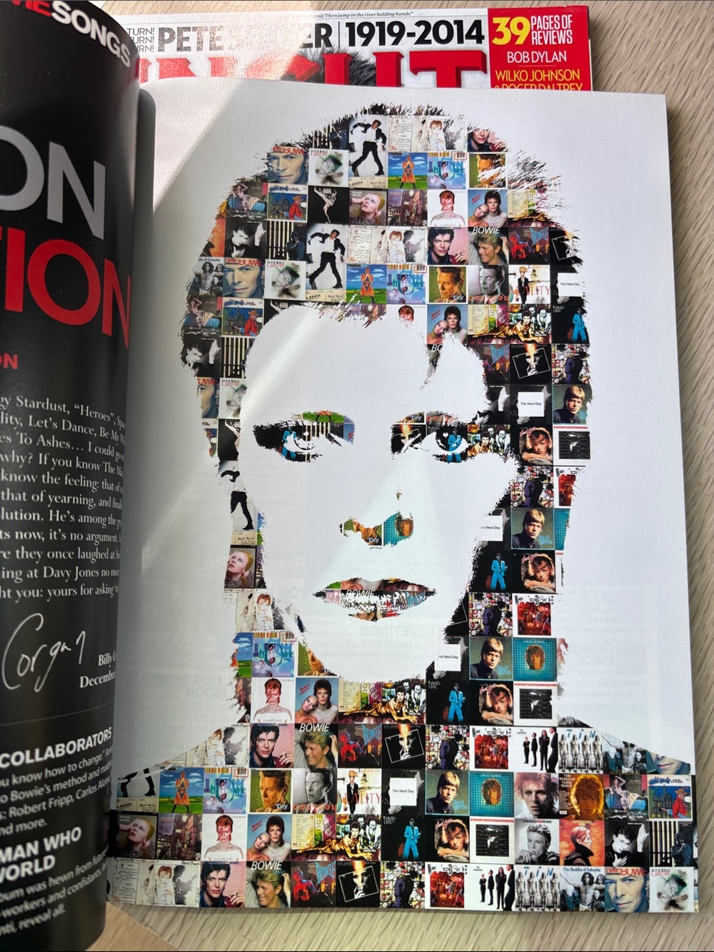 MOJO David Bowie Magazine February 2015 Cover - Black & White with Red Accents - Picture 2 of 4